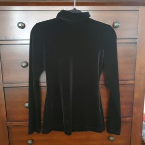 Black BCBG Maxazaria velvet top (size S)
